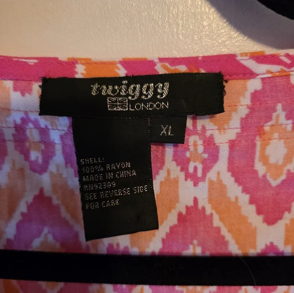 Twiggy London Women's Abstract Print Blouse Size XL - Picture 3 of 8